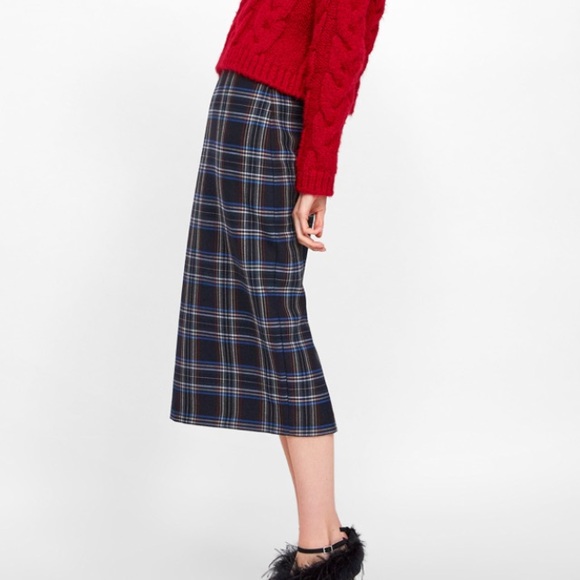 Zara plaid pencil skirt - Picture 3 of 7